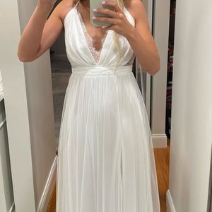 White wedding/rehearsal dinner dress. Worn once and has been dry cleaned